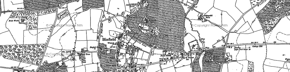 Old map of Binfield Manor in 1898