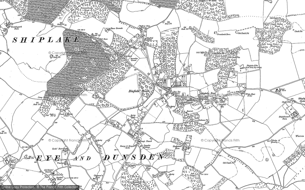Old Map of Binfield Heath, 1910 - 1912 in 1910