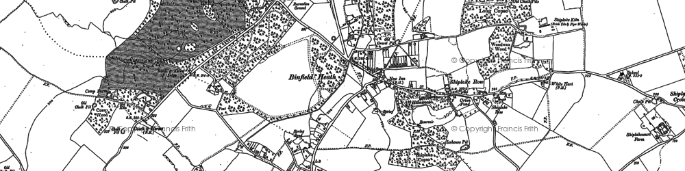 Old map of Binfield Heath in 1910