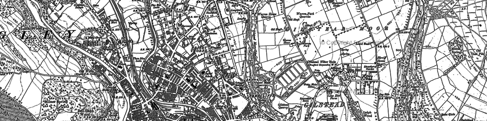 Old map of Bingley in 1848