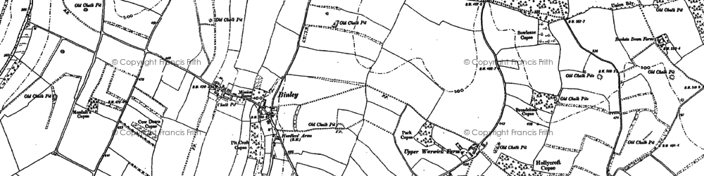 Old map of Binley in 1894
