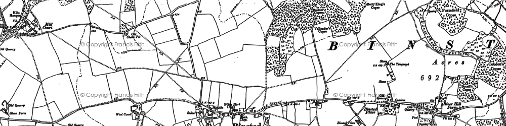 Old map of Binstead in 1894