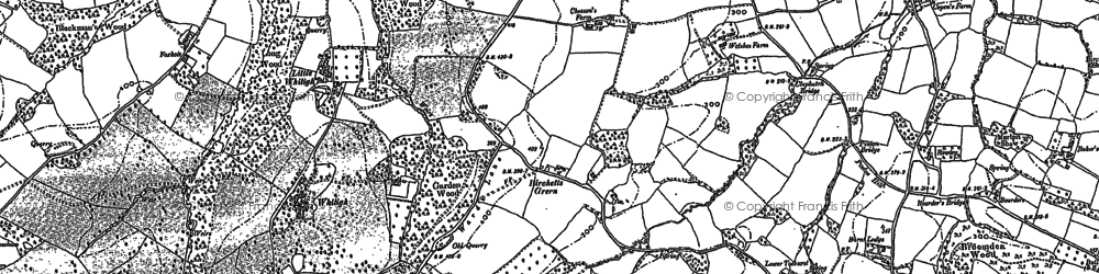 Old map of Birchett's Green in 1908