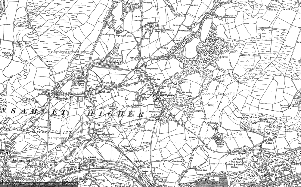 Old Map of Birchgrove, 1897 in 1897