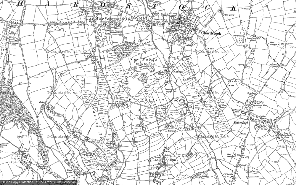 Old Map of Historic Map covering Kitbridge in 1903