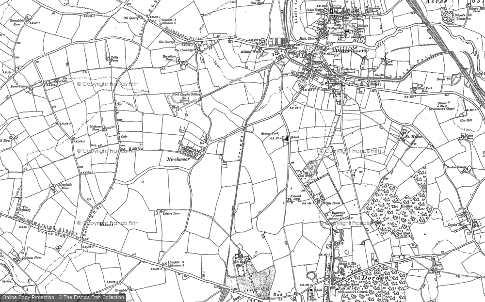 Old Map of Birchmoor, 1883 - 1901 in 1883