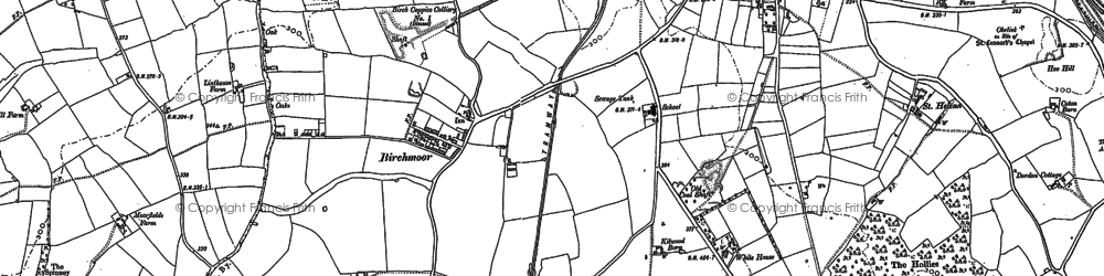 Old map of Birchmoor in 1883