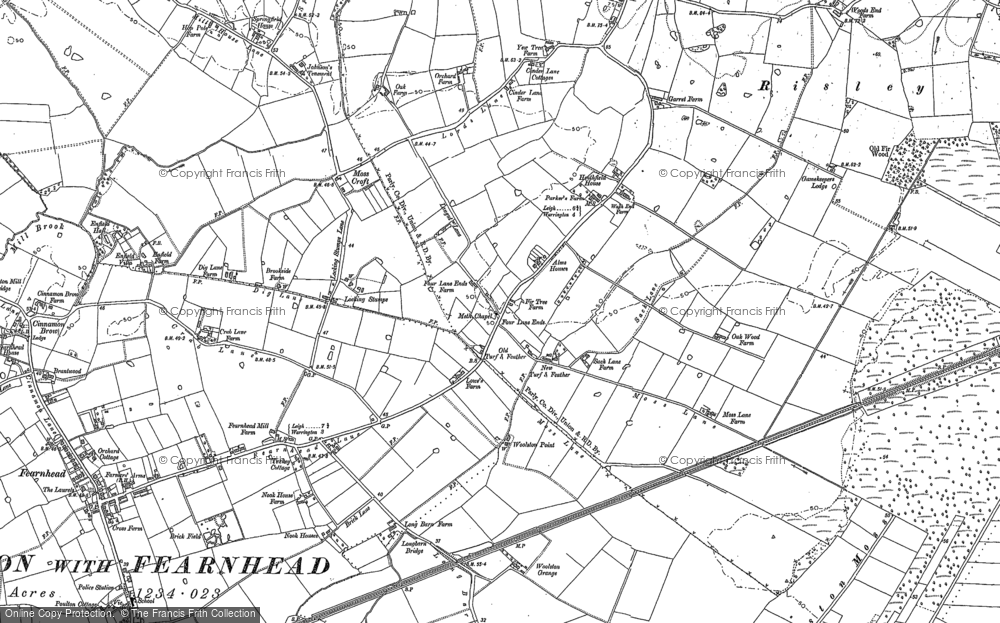 Old Map of Historic Map covering Birchwood Sta in 1894