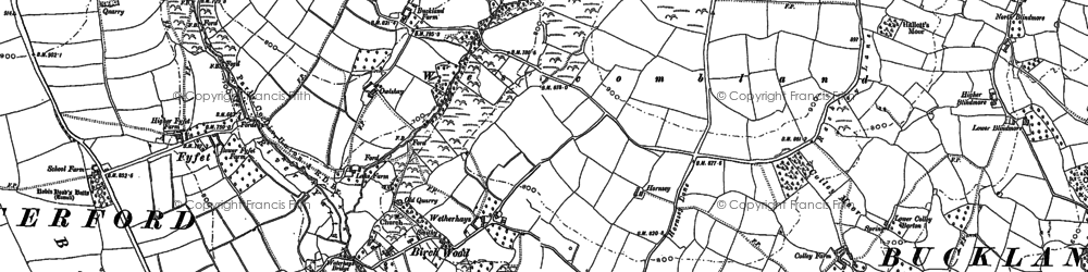 Old map of Birchwood in 1901