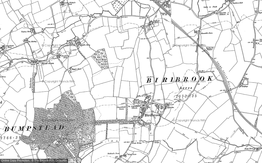 Old Map of Birdbrook, 1896 - 1902 in 1896