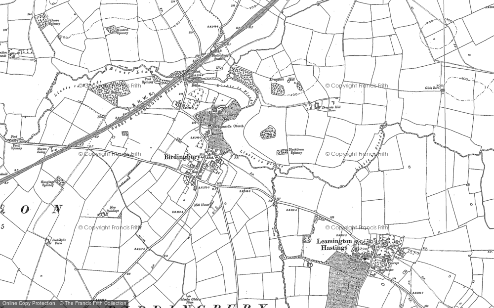 Old Map of Birdingbury, 1885 in 1885
