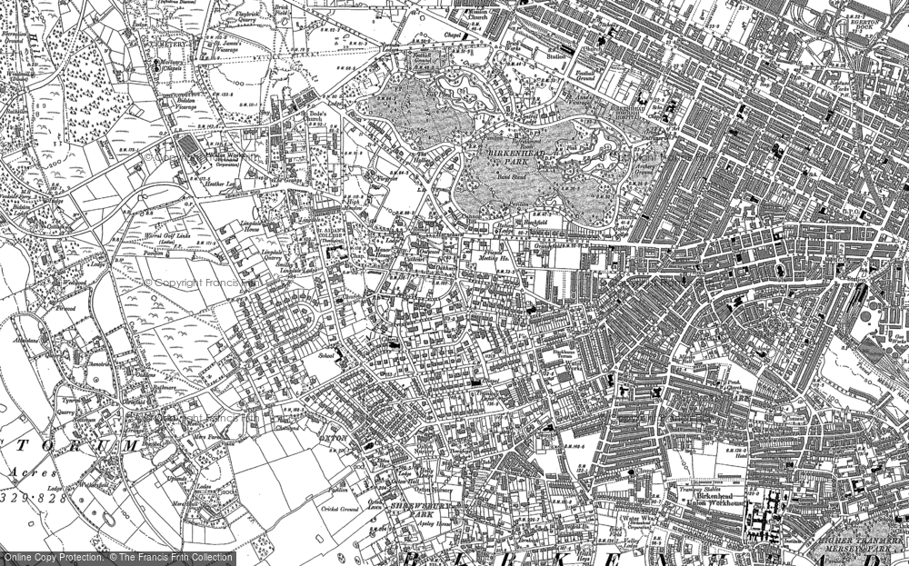 birkenhead maps old map 1909 ordnance survey merseyside francisfrith ref enlarge