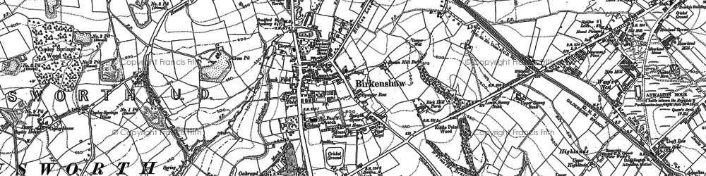 Old map of Birkenshaw in 1882