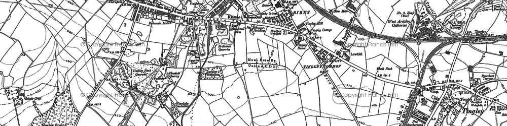 Old map of Birks in 1892