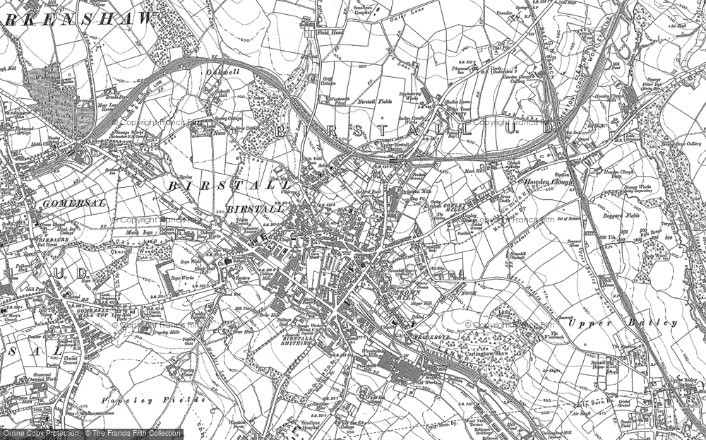 Old Map of Birstall, 1882 - 1892 in 1882