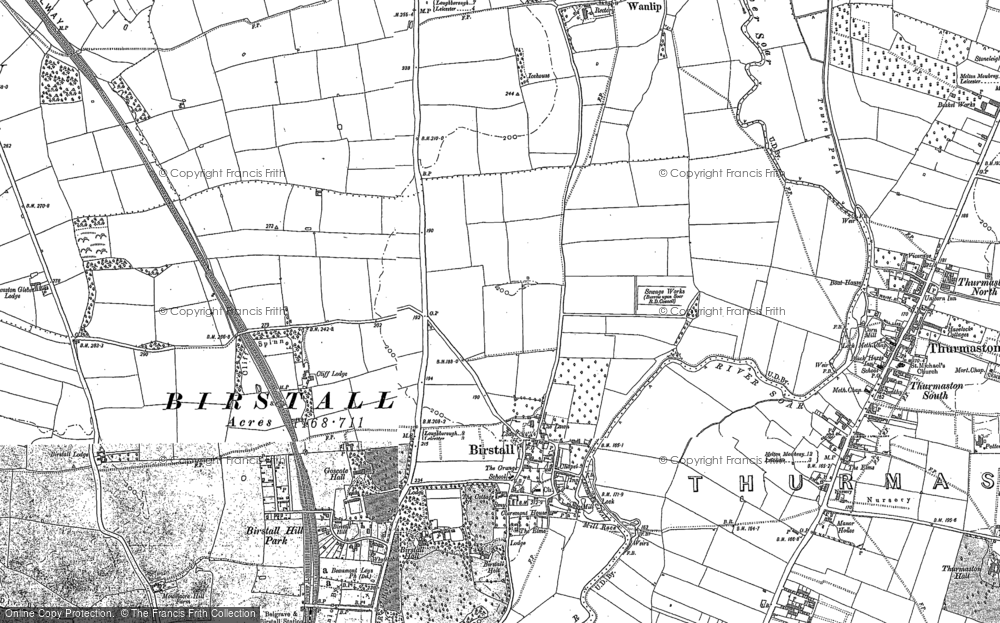 Old Map of Birstall, 1883 - 1885 in 1883
