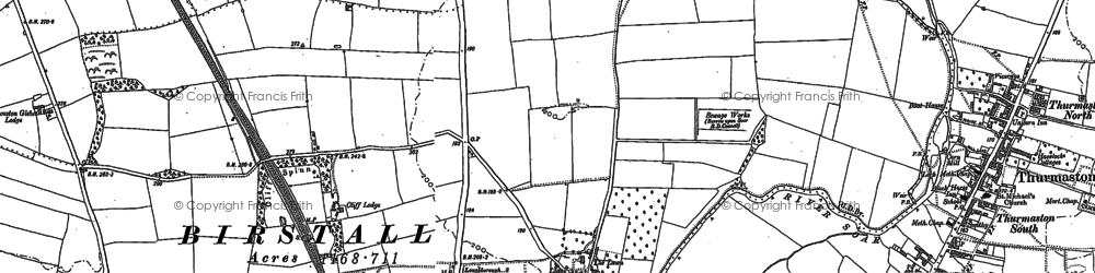 Old map of Birstall in 1883