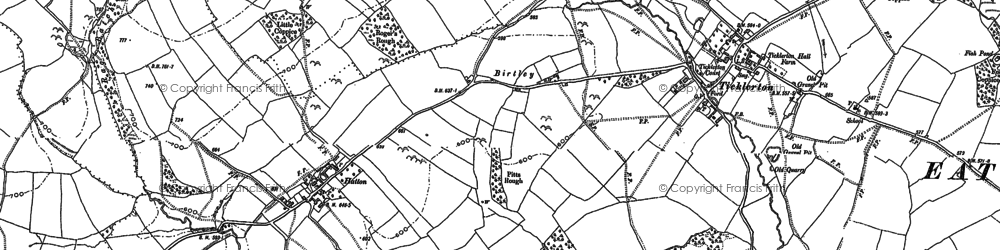 Old map of Birtley in 1882