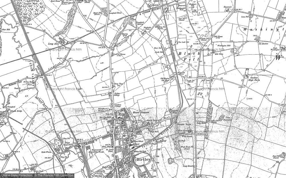 Old Map of Birtley, 1895 in 1895