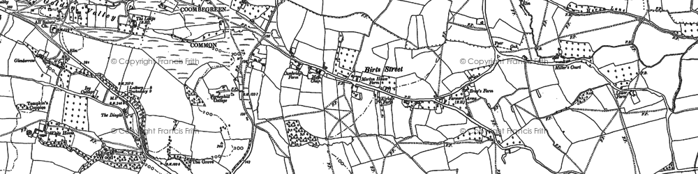 Old map of Birts Street in 1883