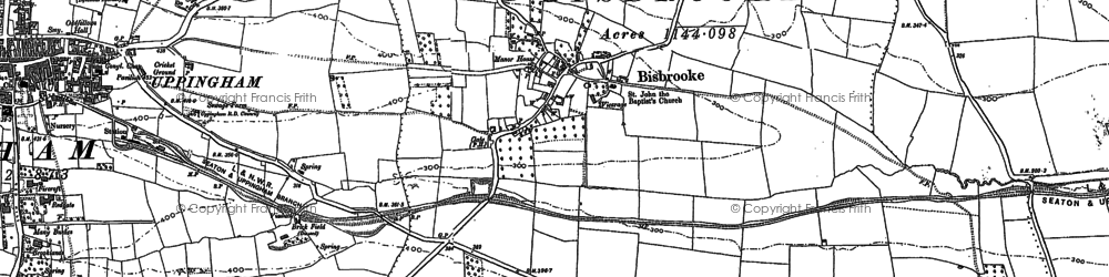 Old map of Bisbrooke in 1902