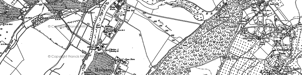 Old map of Bisham in 1910