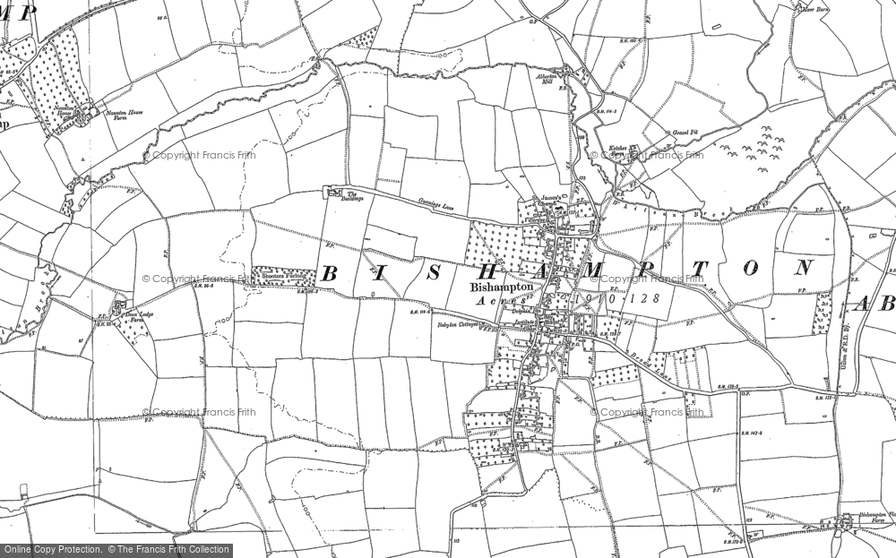 Old Map of Bishampton, 1884 - 1903 in 1884