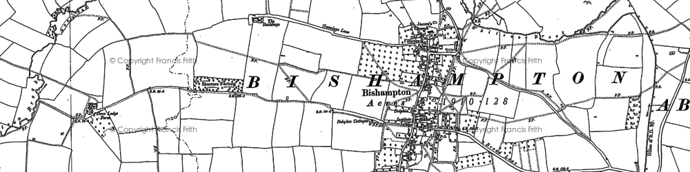 Old map of Bishampton in 1884