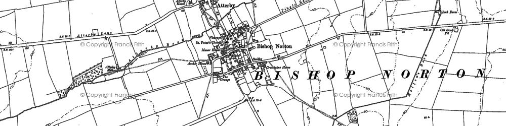 Old map of Bishop Norton in 1881