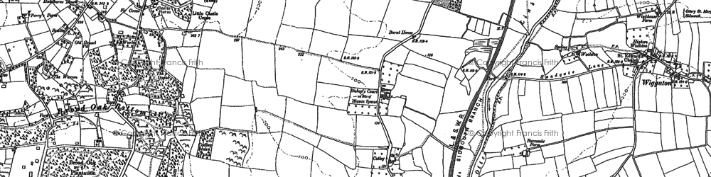 Old map of Bishop's Court in 1887
