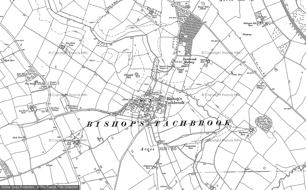 Old Map of Bishop's Tachbrook, 1885 in 1885