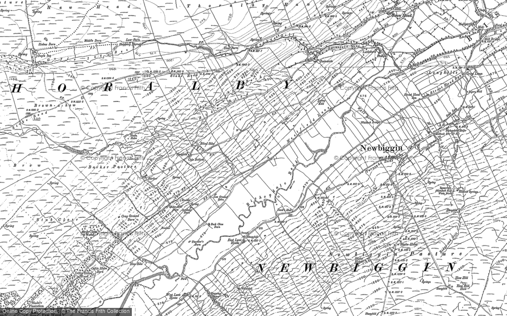 Old Map of Historic Map covering Langrigg in 1907