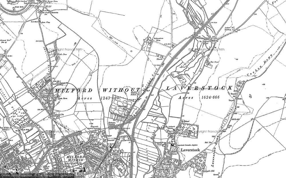 Old Map of Bishopdown, 1900 in 1900