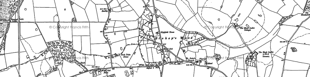 Old map of Whitemoor, The in 1881