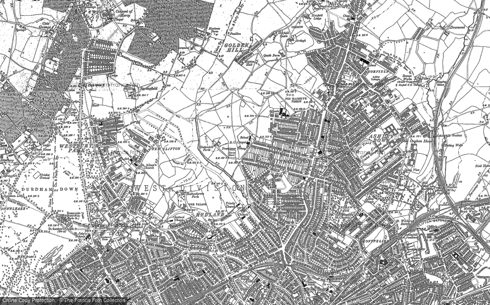 Old Map of Bishopston, 1896 - 1913 in 1896