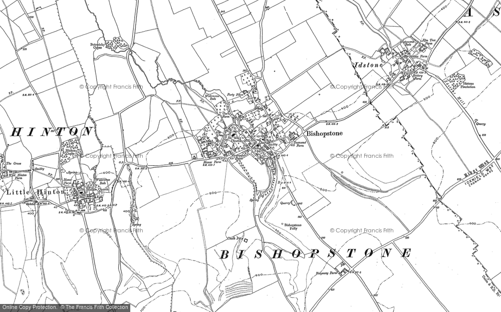Old Map of Bishopstone, 1910 in 1910