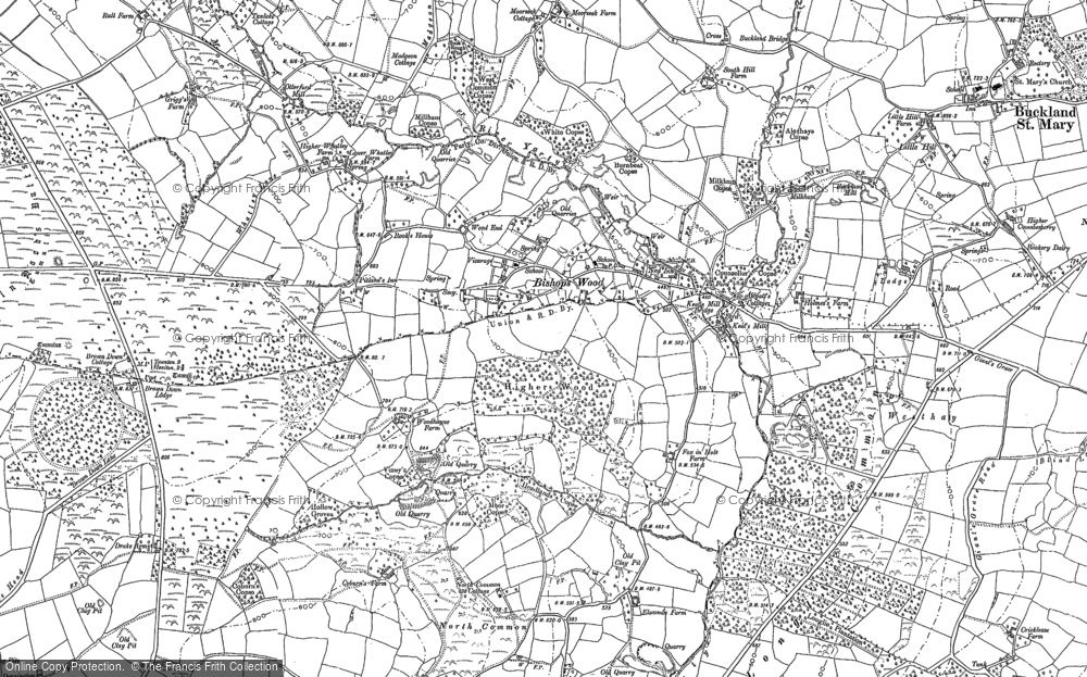 Old Map of Bishopswood, 1901 - 1903 in 1901