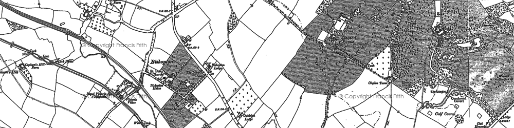 Old map of Bishopton Hill in 1885