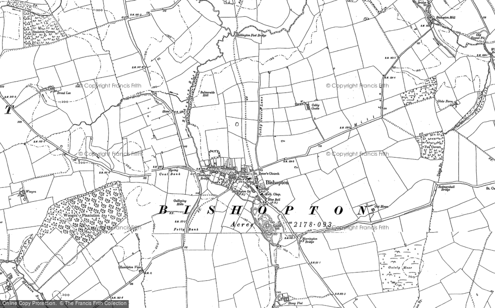 Old Map of Bishopton, 1896 - 1914 in 1896