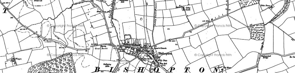 Old map of Bishopton in 1896