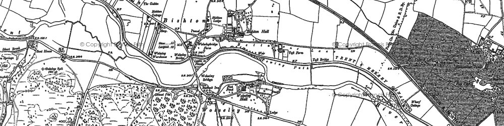 Old map of Wolseley Plain in 1881