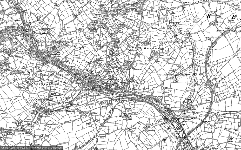 Old Map of Bissoe, 1879 in 1879