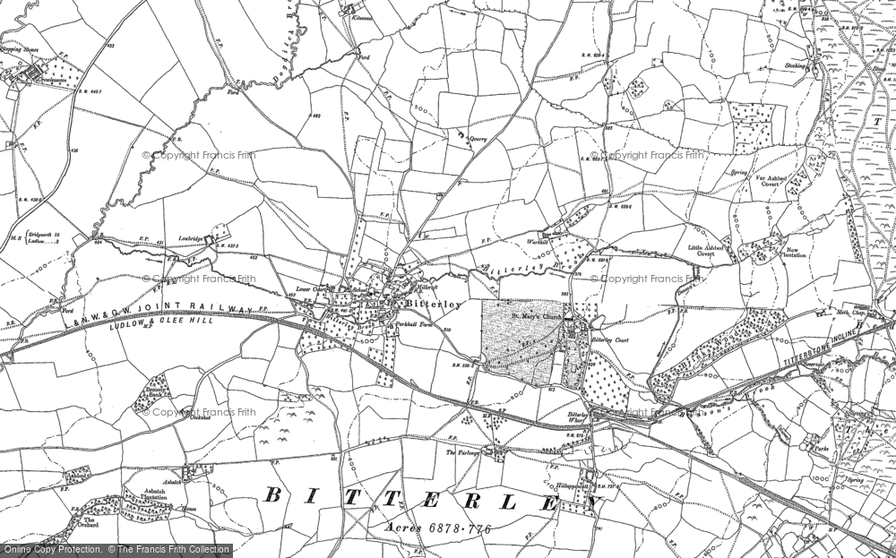 Old Map of Historic Map covering Asbatch in 1879