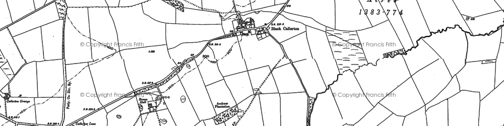 Old map of Black Callerton in 1894