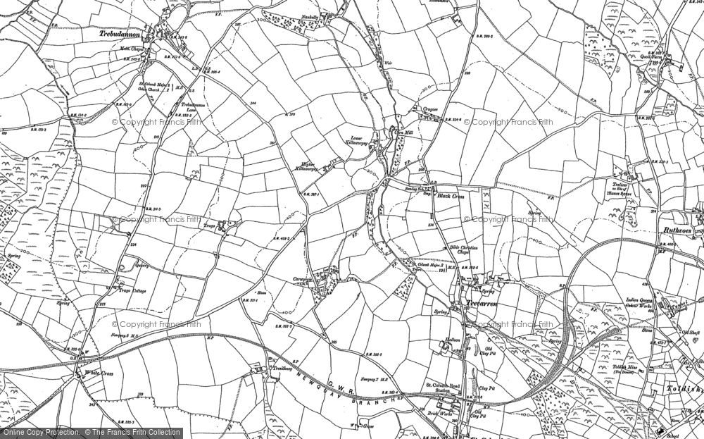 Old Map of Historic Map covering Killaworgey in 1880