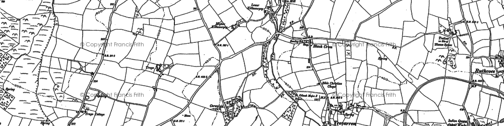 Old map of Killaworgey in 1880