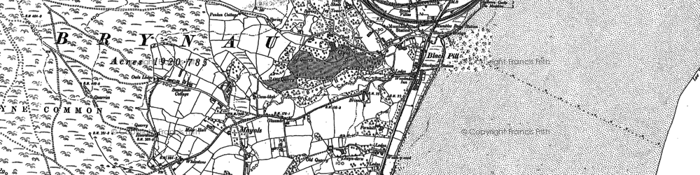 Old map of Black Pill in 1897