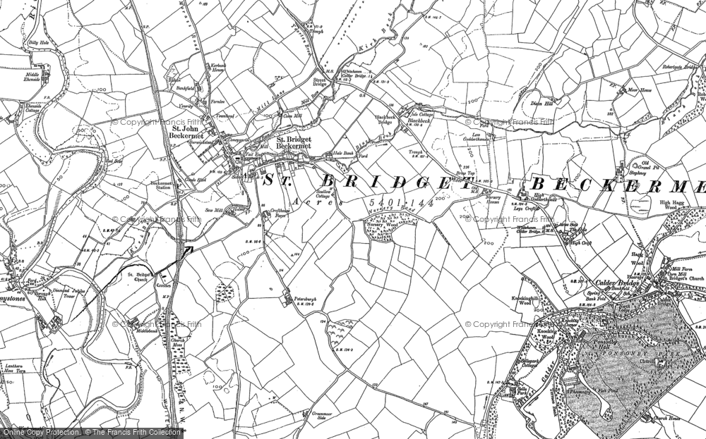 Old Map of Blackbeck, 1898 - 1923 in 1898