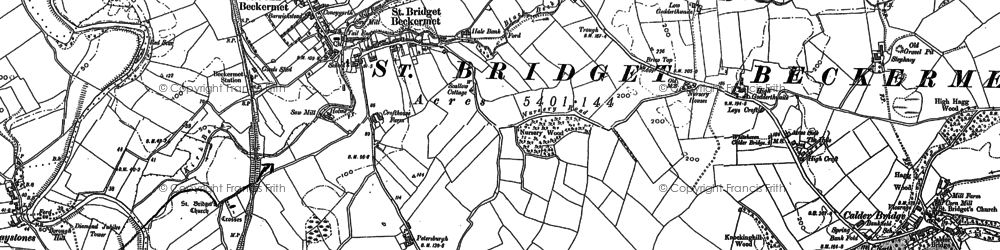 Old map of Blackbeck in 1898
