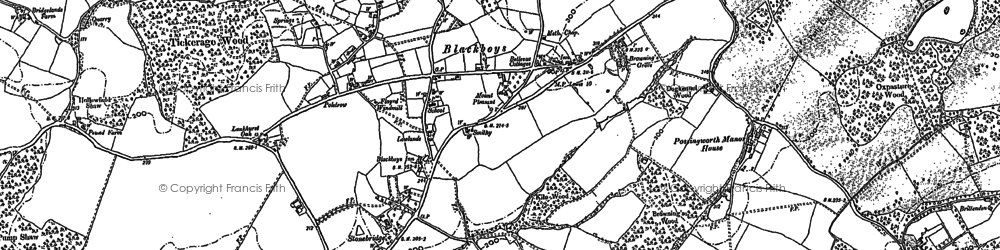 Old map of Bushbury in 1898